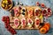 Appetizers table with italian antipasti snacks. Brushetta or authentic traditional spanish tapas set