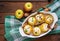 Appetizing baked apples with cottage cheese