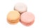 Appetizing cakes macaroons, isolate