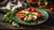 Appetizing caprese salad a healthy Italian food eating seasoning cuisine cuisine traditional mediterranean