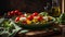 Appetizing caprese salad on a healthy Italian food eating seasoning cuisine cuisine traditional mediterranean