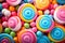 Appetizing Colorful candy background. Generate Ai