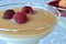 Appetizing and colorful panna cotta in glasses