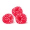 Appetizing fresh raspberry on white background. Realistic image of berries