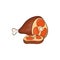 Appetizing meat pork icon, cartoon style