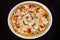 Appetizing pizza with mushrooms