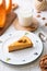 Appetizing pumpkin cheesecake