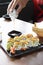 Appetizing sushi roll
