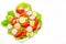 Appetizing vegetable salad isolated