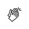 Applause hand gesture outline icon. Element of hand gesture illustration icon. signs, symbols can be used for web, logo, mobile