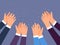 Applause. People hands clapping. Cheering hands, ovation and business success vector concept