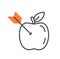 Apple with arrow icon