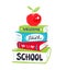 Apple with Back to School lettering
