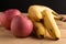 Apple, bananas to maintain body shape. Sports, fitness, vitamins