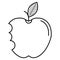 Apple with bite icon