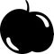 Apple black thanksgiving day natural bio food silhouette