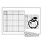 Apple. Black and white japanese crossword with answer. Nonogram
