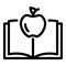 Apple book gravity icon, outline style