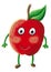 An apple character - apple with face