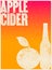 Apple Cider typographical vintage grunge style poster. Retro vector illustration.