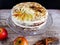 Apple cinnamon layered cake with buttercream icing and bee polen