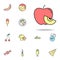 apple colored icon. food icons universal set for web and mobile