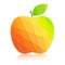 Apple colorful polygonal abstract.