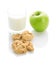 Apple cookies and milk