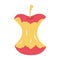 Apple core icon. Delicious fresh eaten fruit.