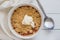 Apple crumble - Top view photograph