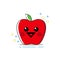 Apple cute logo, apple icon vector, beautiful apple vector logo, sticker of a cartoon apple