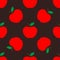 Apple dark seamless pattern background