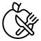 Apple diet icon outline vector. Metabolic body