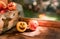 Apple face create for Halloween festival holiday. Autumn and fall harvest