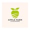 Apple farm logo design vector