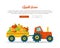 Apple Farm Web Vector Banner in Flat Design.