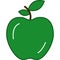 Apple Filled Outline Icon Fruit Vector