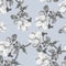 Apple flower watercolor pattern seamless monochrome