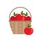 Apple fresh fruit in basket