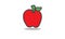 Apple fruit illustration in red exotic color