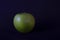 apple fruit isolated on black color. organic farmed fruit.
