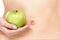 Apple fruits and stomach health concept