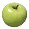 Apple Granny Smith 3d illustration isolated on the white background