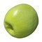 Apple Granny Smith 3d illustration isolated on the white background