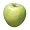 Apple Granny Smith 3d illustration isolated on the white background