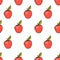 Apple hand drawn vector seamless pattern