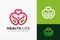 Apple Health Leaf Logo Design  Minimalist Logos Designs Vector Illustration Template