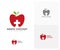 Apple Health logo design vector template, Fruits Apple icon symbol