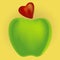 Apple heart (vector)