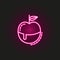 Apple and honey neon style icon. Simple thin line, outline  of judaism icons for ui and ux, website or mobile application